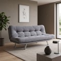 Hippo Megapap three seater fabric sofa bed in grey color 180x87x85cm.