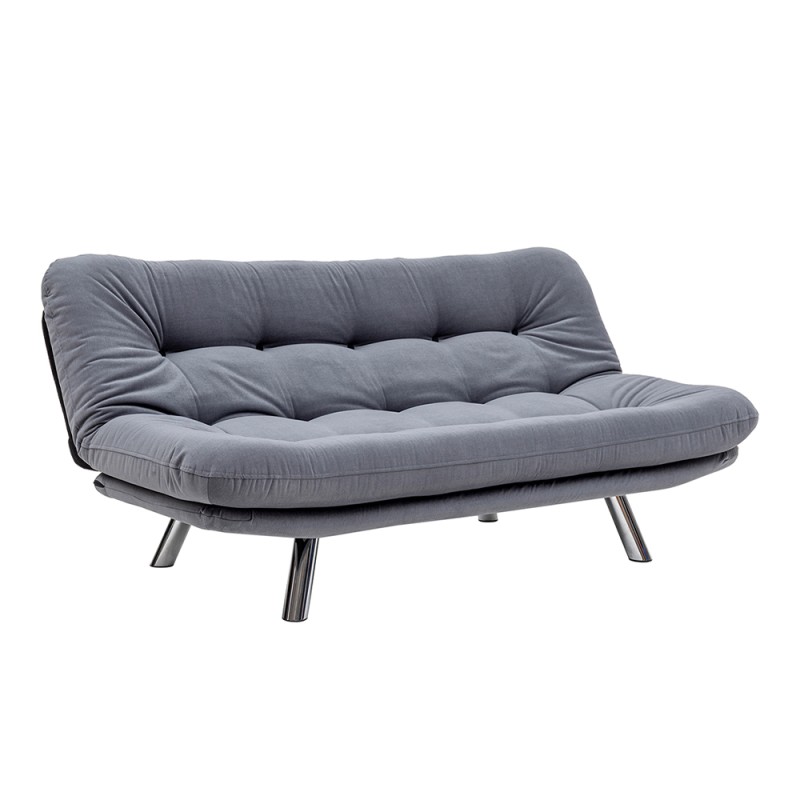 Hippo Megapap three seater fabric sofa bed in grey color 180x87x85cm.