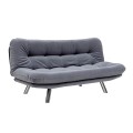 Hippo Megapap three seater fabric sofa bed in grey color 180x87x85cm.