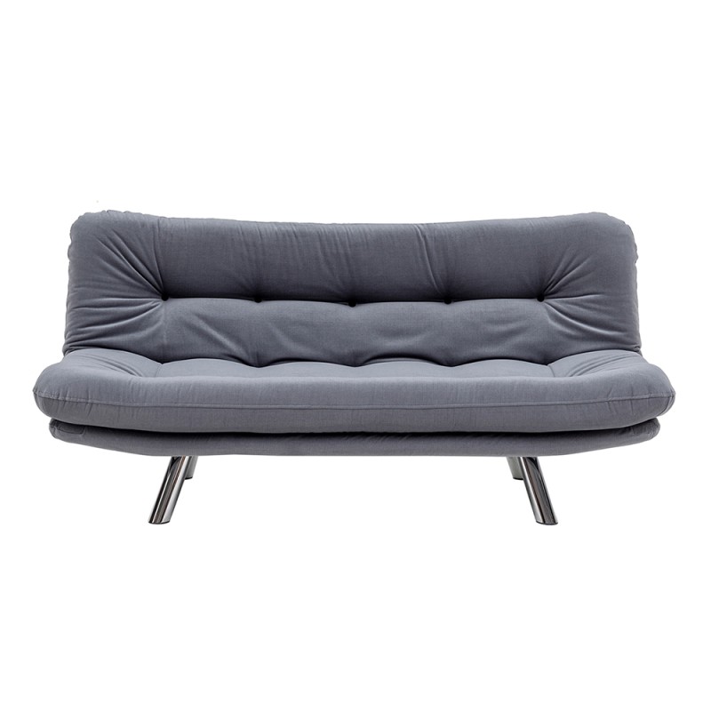 Hippo Megapap three seater fabric sofa bed in grey color 180x87x85cm.