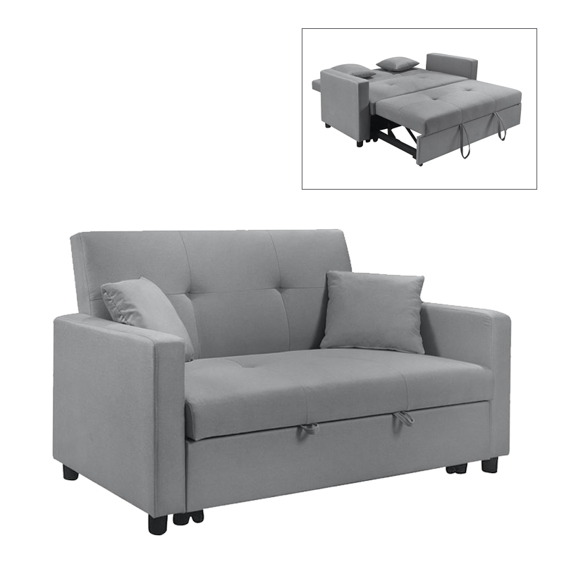 IMOLA Sofa 2-Seater - Bed Light Grey Fabric