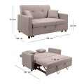 IMOLA Sofa 2-Seater - Bed / Fabric Cappuccino