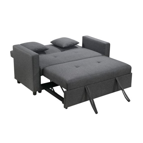IMOLA Sofa 2-Seater - Bed Dark Grey Fabric