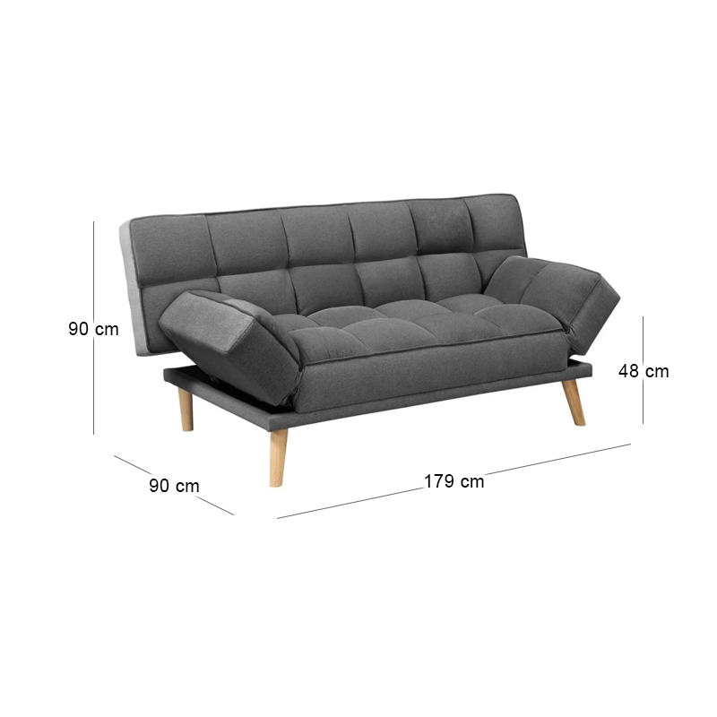 JAY Sofabed Fabric Grey