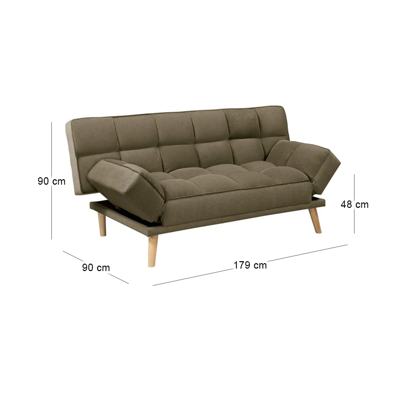 JAY Sofabed Fabric Brown