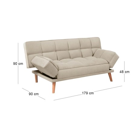 JAY Sofabed Fabric Beige