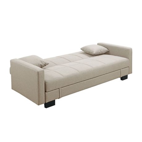 KELSO Sofabed w/Storage Fabric Cappuccino