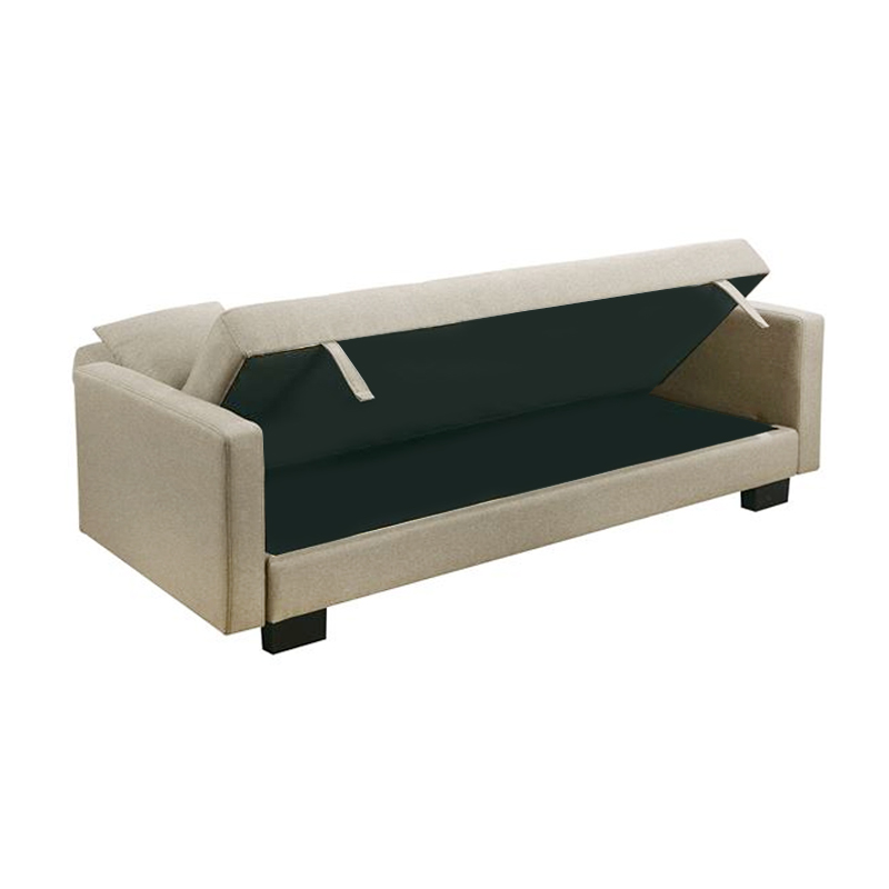 KELSO Sofabed w/Storage Fabric Cappuccino