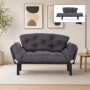 Nitta Megapap two seater fabric sofa bed in grey color 155x70x85cm.