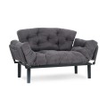 Nitta Megapap two seater fabric sofa bed in grey color 155x70x85cm.
