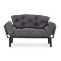 Nitta Megapap two seater fabric sofa bed in grey color 155x70x85cm.