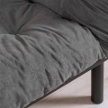 Nitta Megapap two seater fabric sofa bed in grey color 155x70x85cm.
