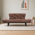 Nitta Megapap two seater fabric sofa bed in brown color 155x70x85cm.