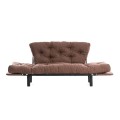 Nitta Megapap two seater fabric sofa bed in brown color 155x70x85cm.