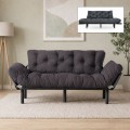 Nitta Megapap three seater fabric sofa bed in grey color 185x70x85cm.
