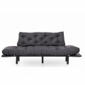 Nitta Megapap three seater fabric sofa bed in grey color 185x70x85cm.