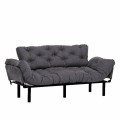 Nitta Megapap three seater fabric sofa bed in grey color 185x70x85cm.