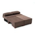 Perenna Megapap fabric sofa three - seater in brown color 233x93x83cm.