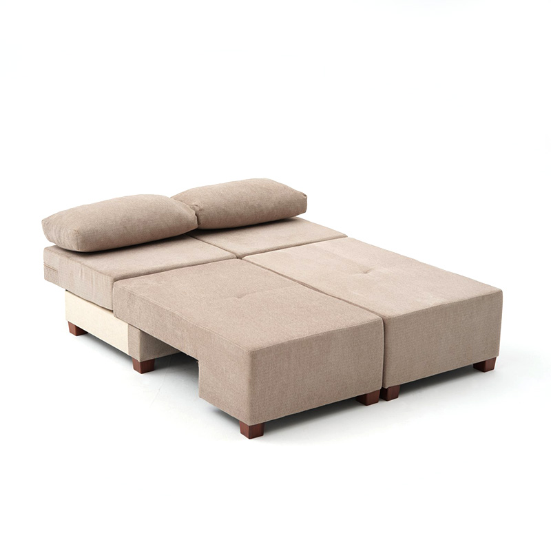 Perenna Megapap fabric sofa three - seater in beige color 233x93x83cm.