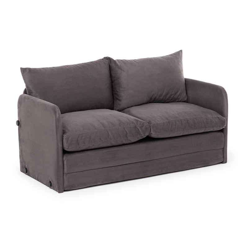 Saga Megapap fabric two seater sofa bed in grey color 128x70x66cm.