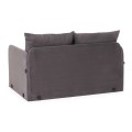 Saga Megapap fabric two seater sofa bed in grey color 128x70x66cm.