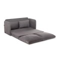 Saga Megapap fabric two seater sofa bed in grey color 128x70x66cm.