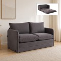 Saga XL Megapap fabric two seater sofa bed in grey color 148x70x66cm.