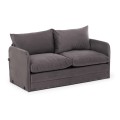 Saga XL Megapap fabric two seater sofa bed in grey color 148x70x66cm.