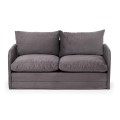 Saga XL Megapap fabric two seater sofa bed in grey color 148x70x66cm.
