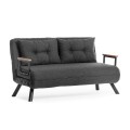 Sando Megapap fabric two seater sofa bed in anthracite color 133x78x78cm.