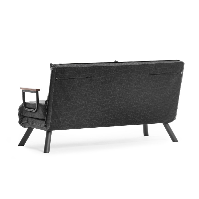 Sando Megapap fabric two seater sofa bed in anthracite color 133x78x78cm.