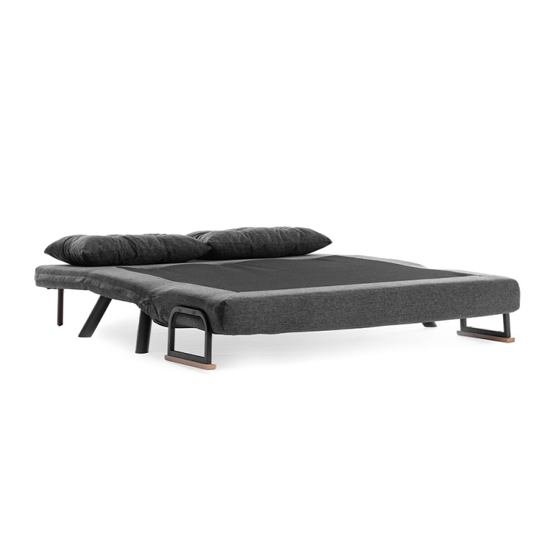 Sando Megapap fabric two seater sofa bed in anthracite color 133x78x78cm.