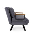 Sando Megapap fabric two seater sofa bed in grey color 133x78x78cm.