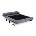Sando Megapap fabric two seater sofa bed in grey color 133x78x78cm.
