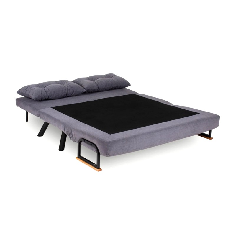 Sando Megapap fabric two seater sofa bed in grey color 133x78x78cm.