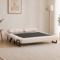 Sando Megapap fabric two seater sofa bed in cream color 133x78x78cm.