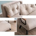 Sando Megapap fabric two seater sofa bed in cream color 133x78x78cm.