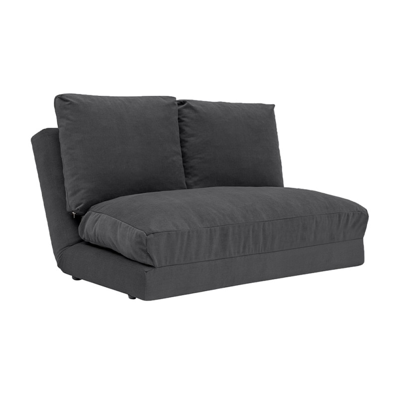 Taida Megapap fabric two seater sofa bed in grey color 120x80x70cm.