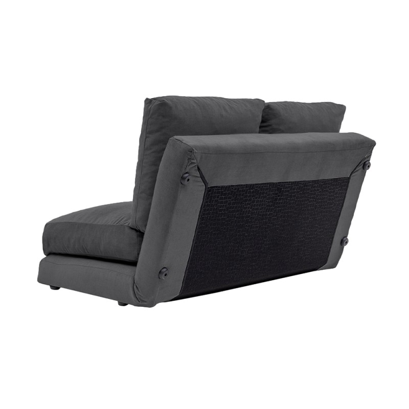 Taida Megapap fabric two seater sofa bed in grey color 120x80x70cm.