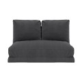Taida Megapap fabric two seater sofa bed in grey color 120x80x70cm.