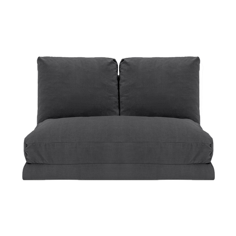 Taida Megapap fabric two seater sofa bed in grey color 120x80x70cm.