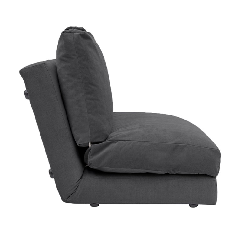 Taida Megapap fabric two seater sofa bed in grey color 120x80x70cm.