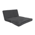 Taida Megapap fabric two seater sofa bed in grey color 120x80x70cm.