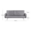 WELLS Sofabed Grey Pu
