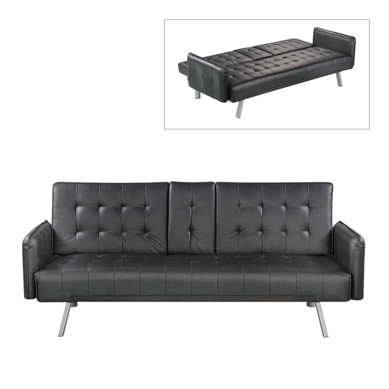 WELLS Sofabed Black Pu
