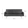 WELLS Sofabed Black Pu