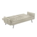 WELLS Sofabed Beige Pu