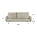 WELLS Sofabed Beige Pu