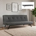 Zola Megapap three seater fabric sofa bed in anthracite color 180x64x78cm.