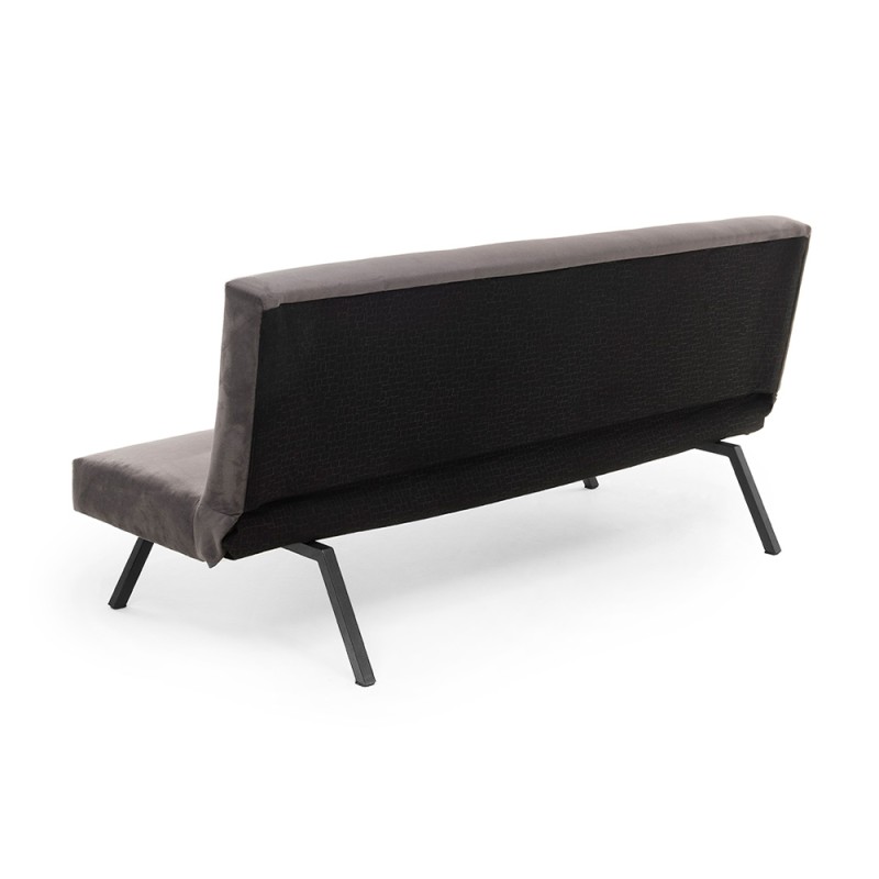 Zola Megapap three seater fabric sofa bed in grey color 180x64x78cm.
